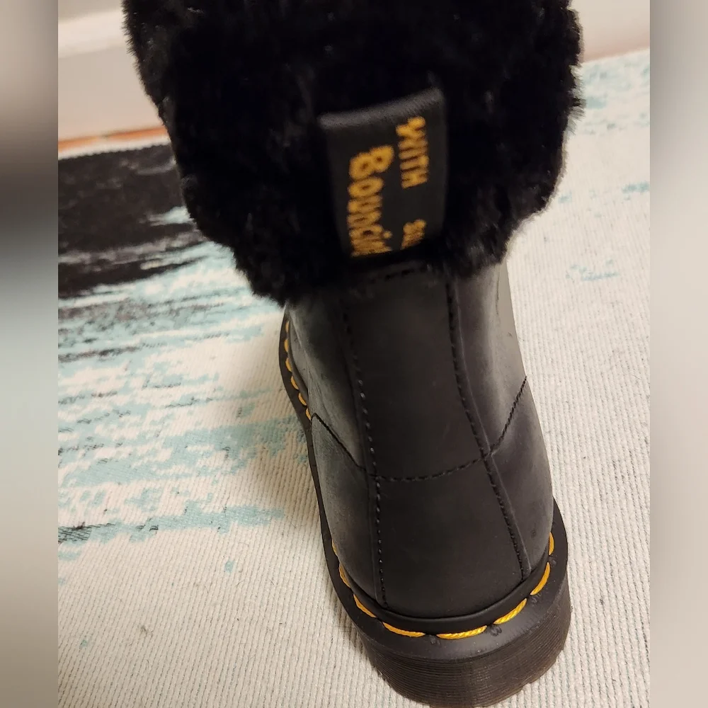 Dr. Martens Womens 1460 Serena Collar Milo faux fur boots New in Box Size 6 - Picture 6 of 16